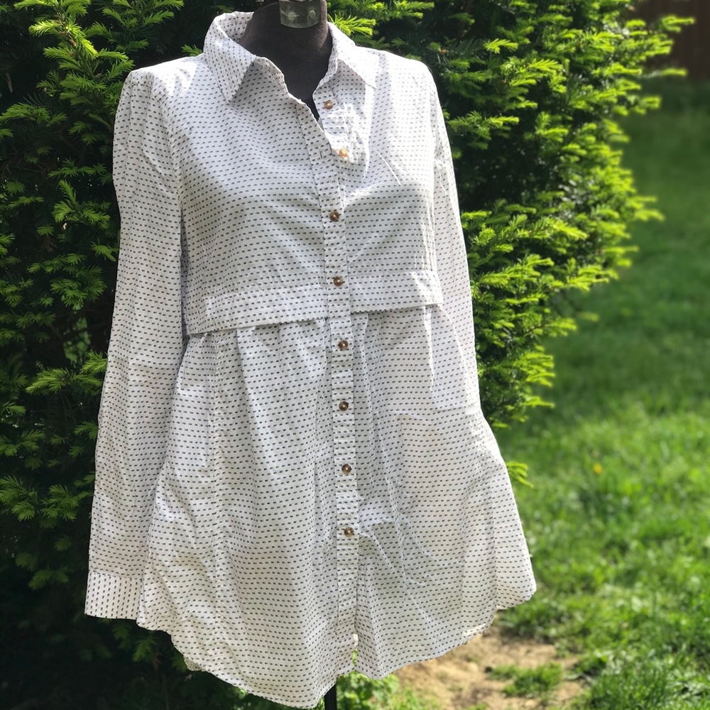 Maeve ModCloth button-down peplum tunic